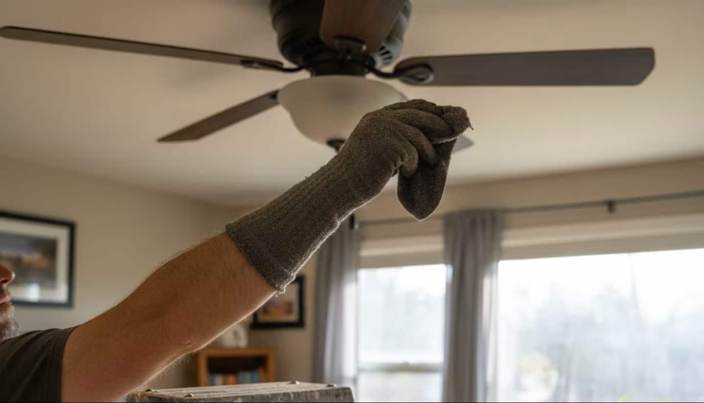 Ani vysávač, ani bielidlo: ako ľahko a bez poškodenia vyčistiť stropný ventilátor.