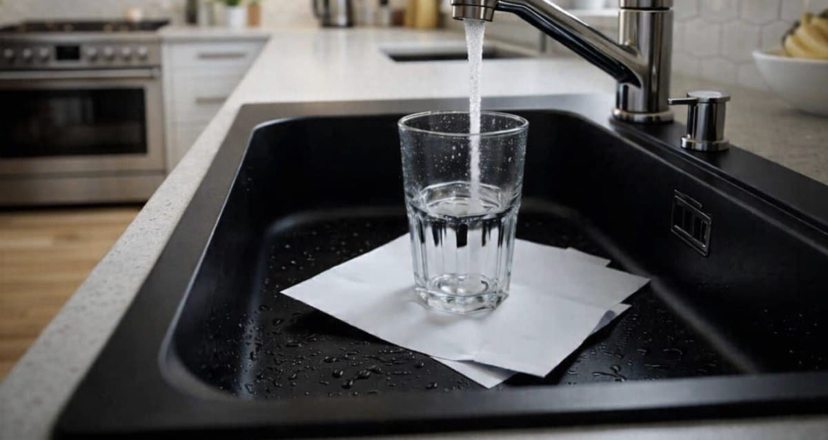 Pred odchodom z domu vždy položte pohár na papierový obrúsok v umývadle: keď zistíte prečo, budete to robiť vždy.